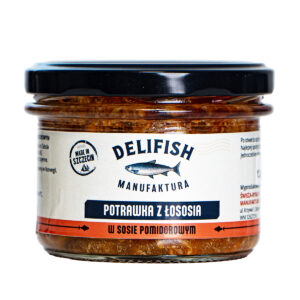 Łosoś w potrawce pomidorowo – cebulowej 200 g